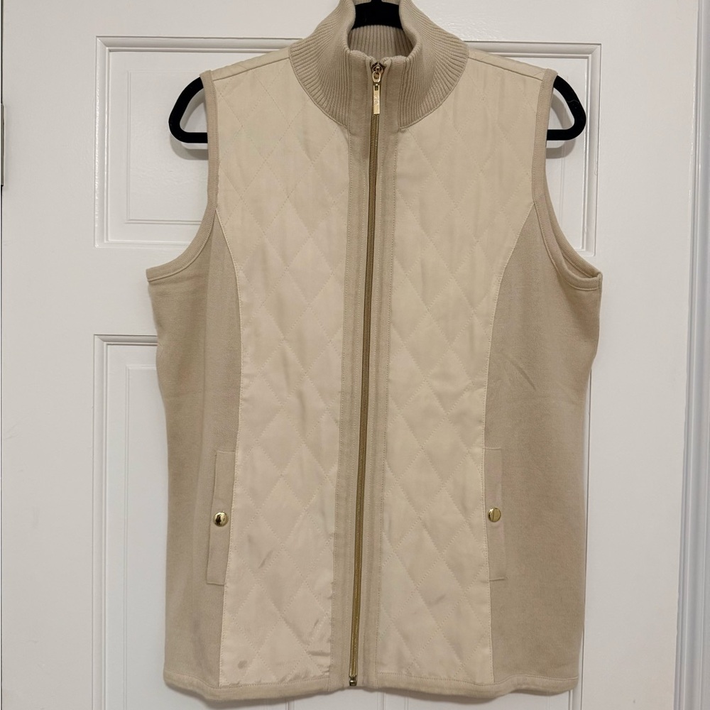 💙 2 for $12 Susan Graver Zip Vest Sweater MED- EUC!